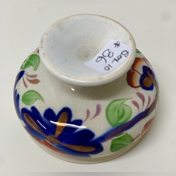 Early 19th Century Gaudy Welsh GRAPE Pattern Miniature Pedestal Sugar Bowl - Picture 11 of 15